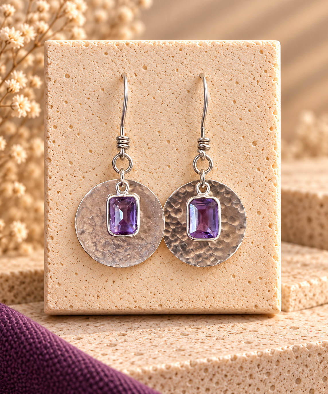 Garnet & Pearl Cascade Earrings