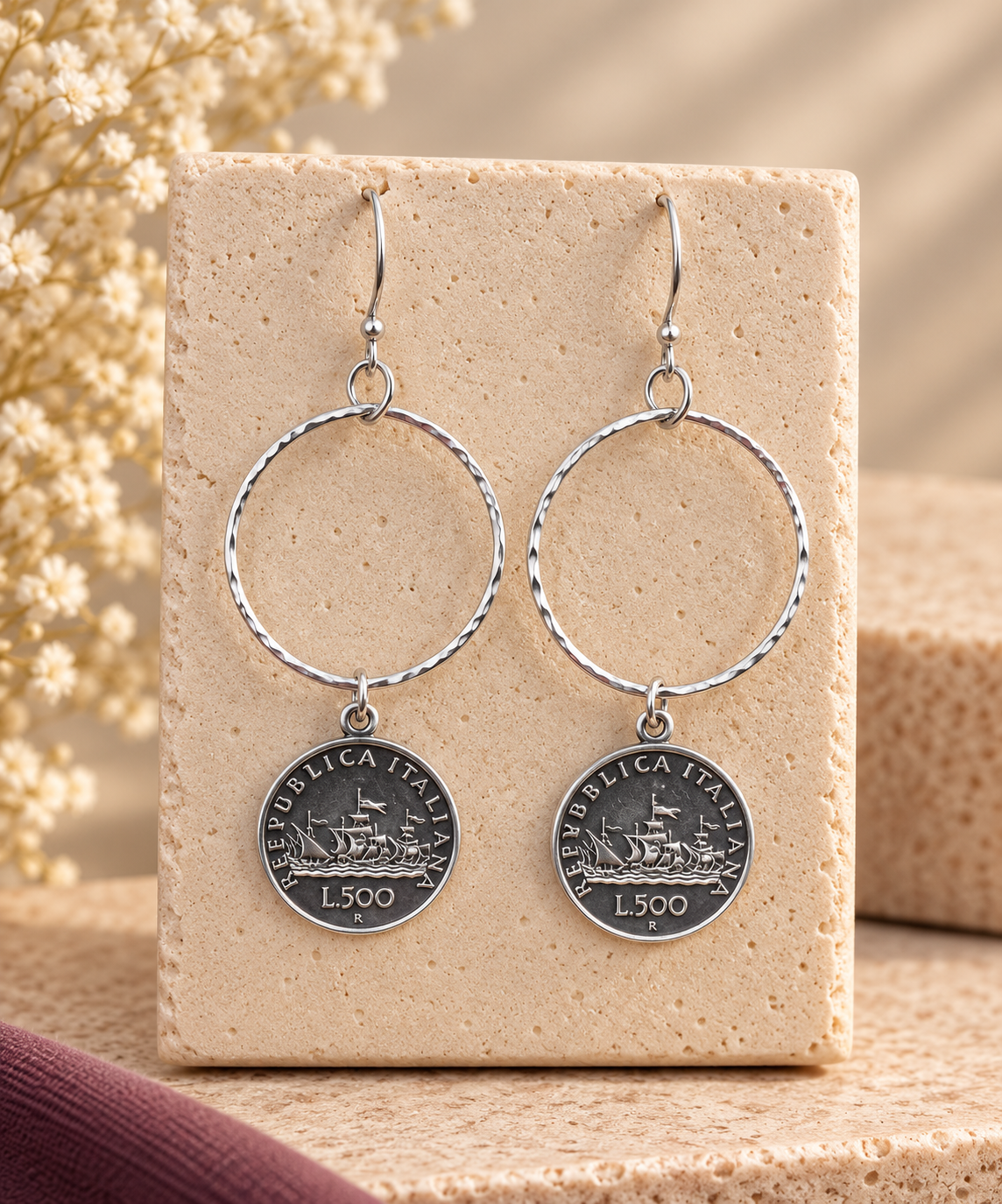 Lapis Beaded Linear Drops